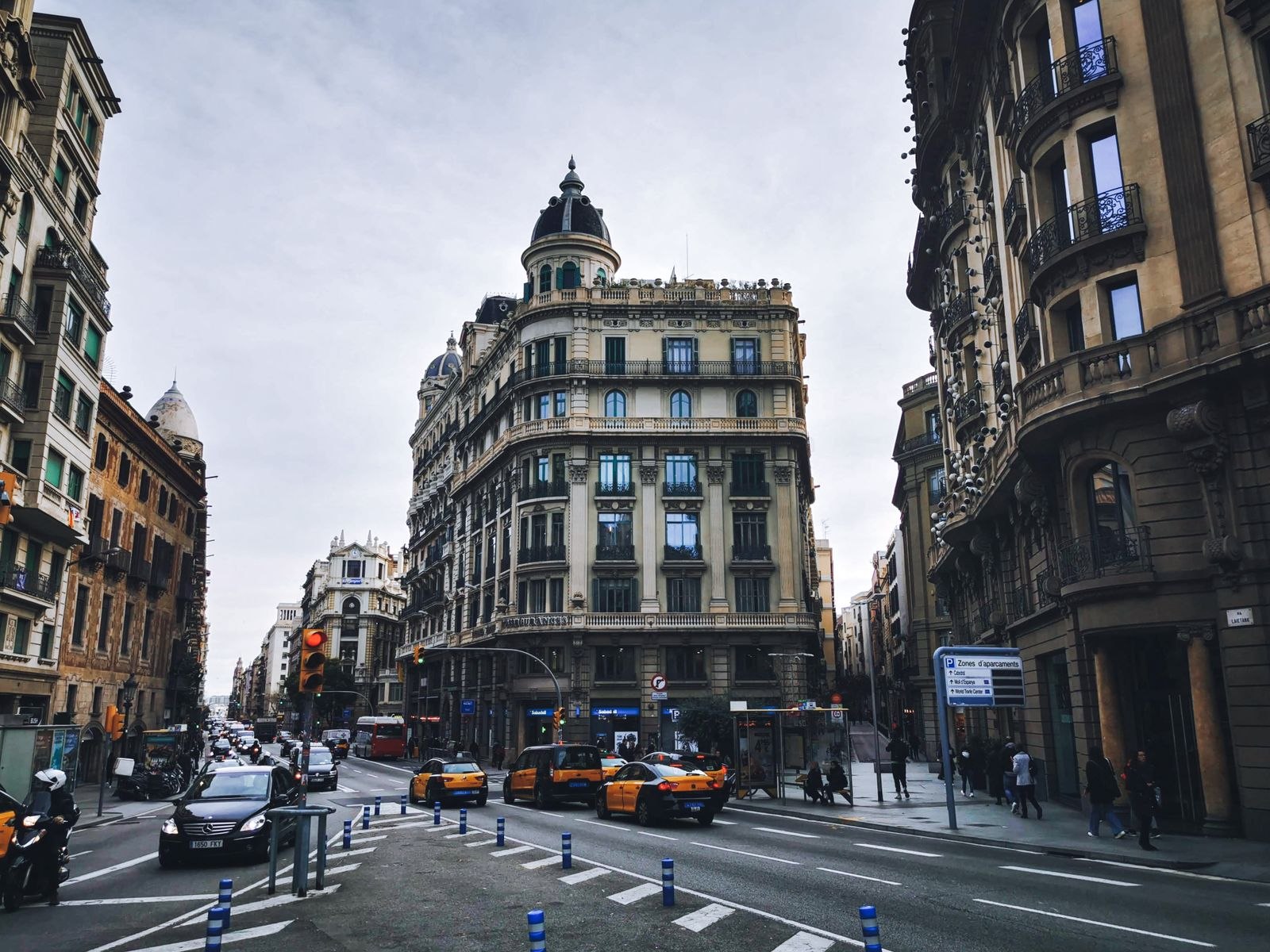 Via Laietana in Barcelona, beside the Gothic Quarter.